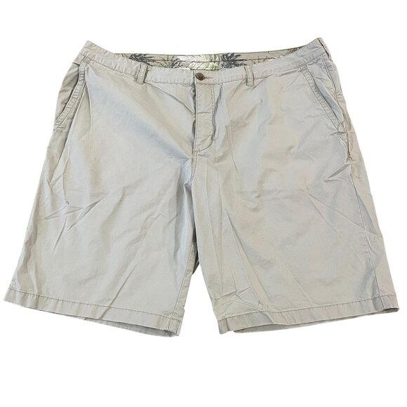 Tommy Bahama Men's Beige Shorts Size 40 Flat Front Bermuda Beach Vacation - Picture 1 of 4